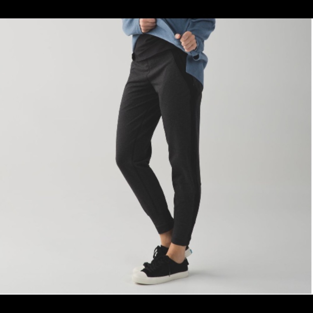Lululemon French Terry Bolt Sweatpants Heathered Black Size 10